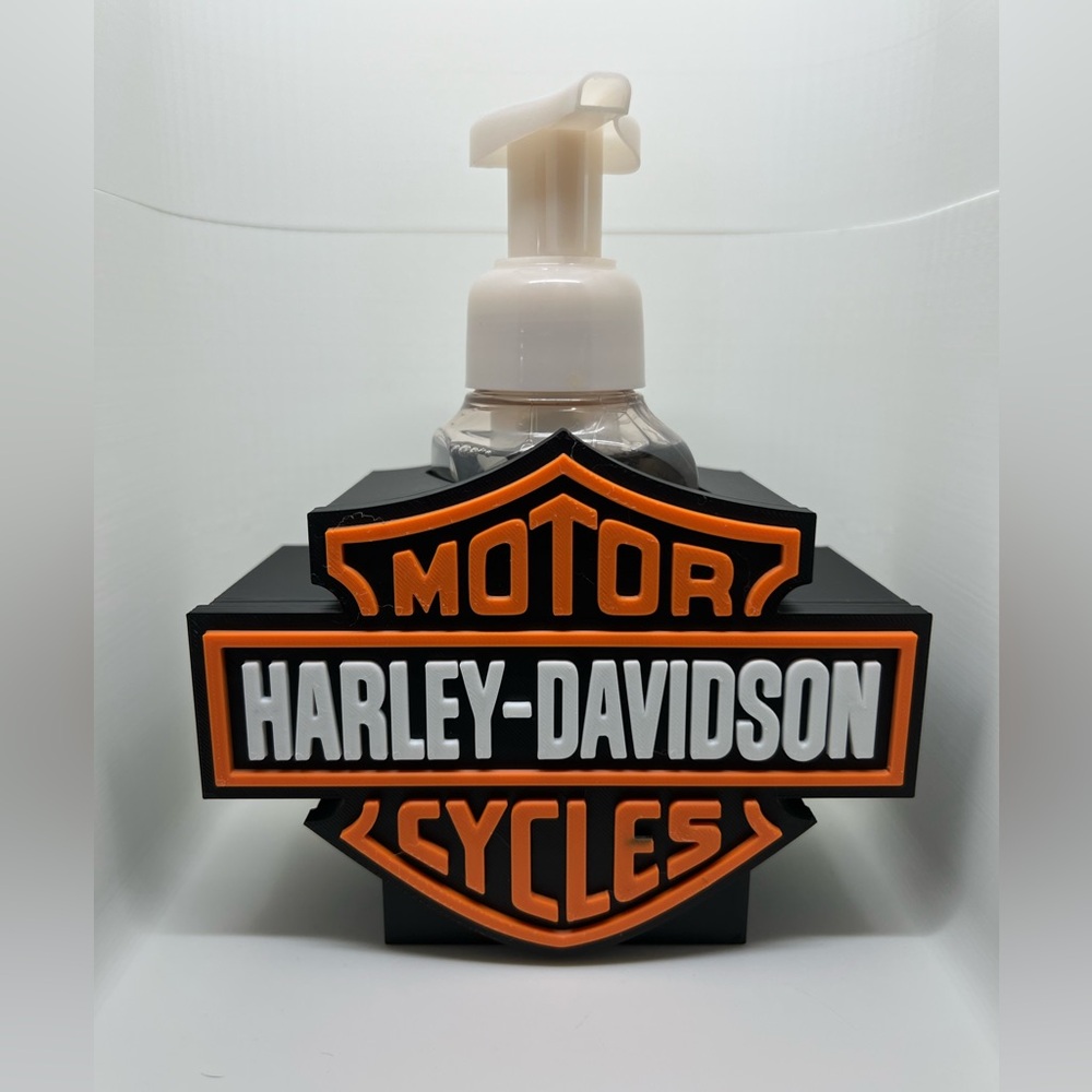 Custom design - Harley Davidson bath and body works soap holder